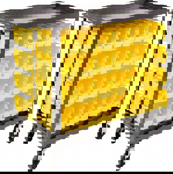 Service Utility Cart: Steel, Gray