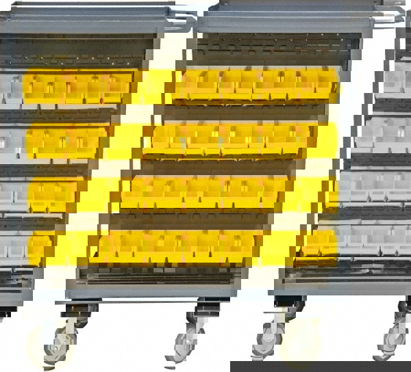 Service Utility Cart: Steel, Gray