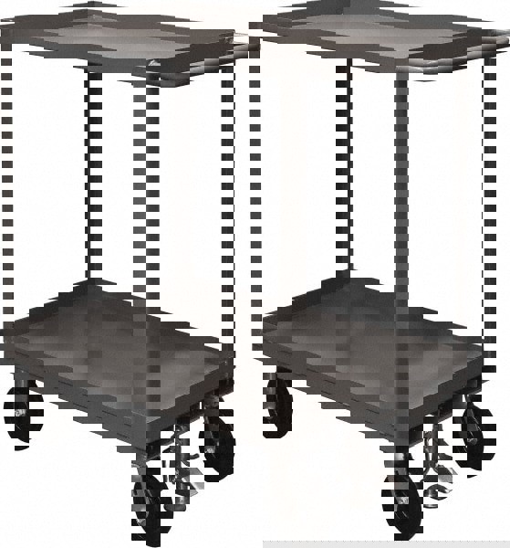 Service Utility Cart: Steel, Gray