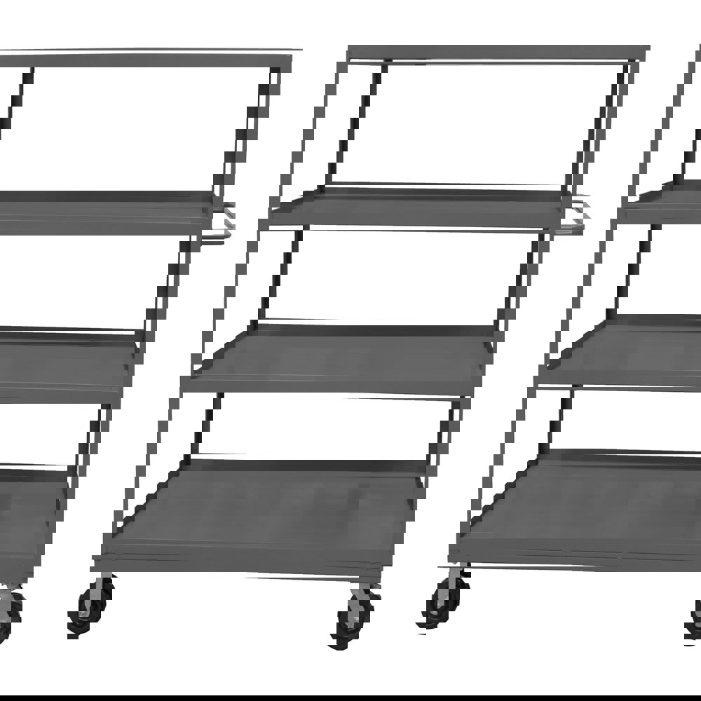 Heavy-Duty Service Utility Cart: Steel, Gray