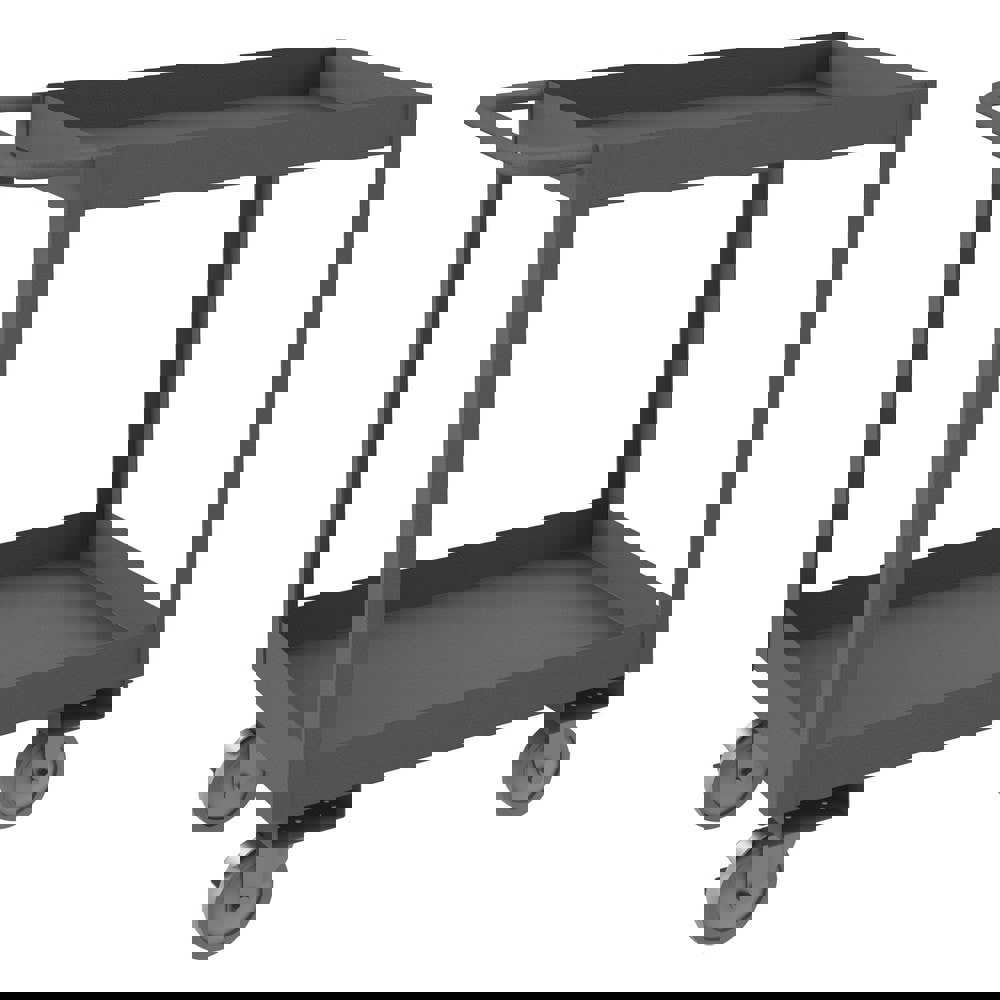 Heavy-Duty Service Utility Cart: Steel, Gray