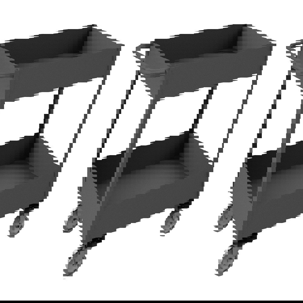 Heavy-Duty Service Utility Cart: Steel, Gray