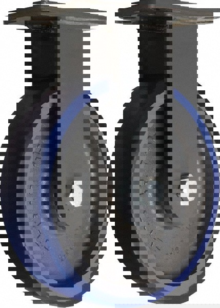 Rigid Top Plate Caster: Polyurethane Mold on to Cast Iron Center, 10