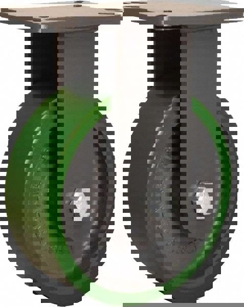 Rigid Top Plate Caster: Polyurethane Mold on to Cast Iron Center, 8