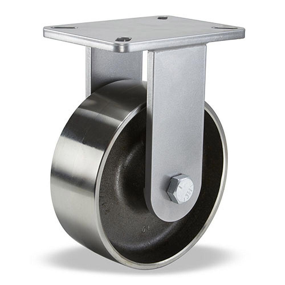 Rigid Top Plate Caster: Forged Steel, 8