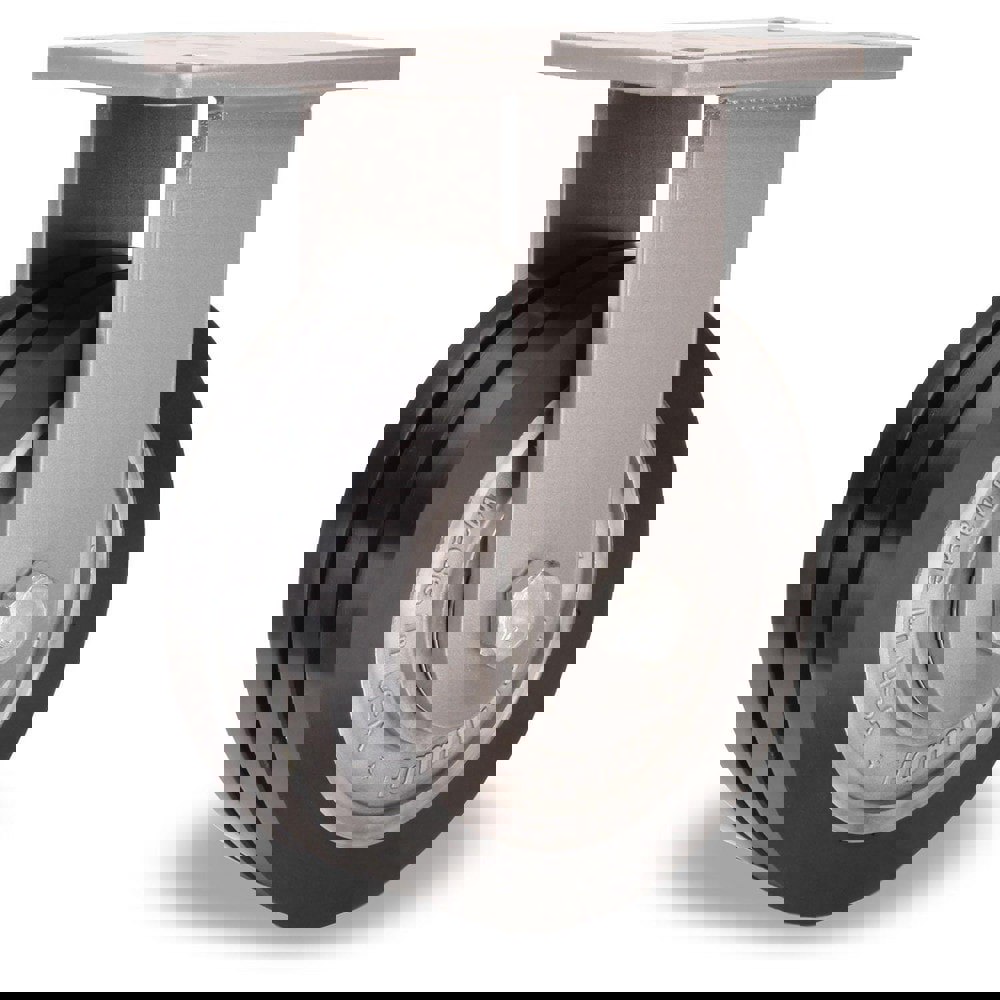 Rigid Top Plate Caster: Polyurethane on Aluminum, 8