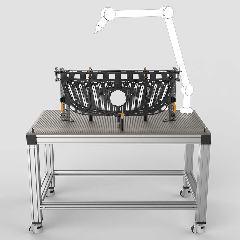 CMM Fixtures; Type: Metrology Fixture Table ; Plate Design: Table ; Length (Inch): 47-1/2 ; Material: Aluminum ; Thread Size: 1/4-20 ; Series: Metrology Table