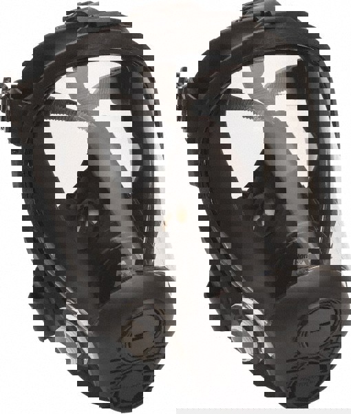 Full Face Respirator: Silicone, Threaded, Medium