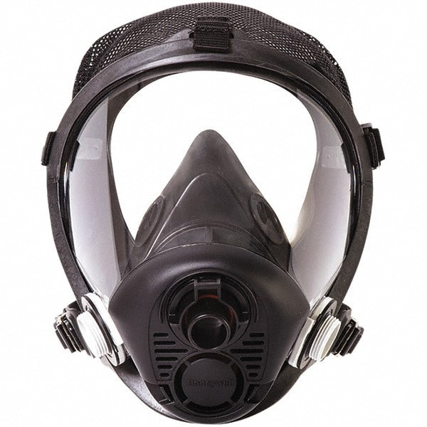 Full Face Respirator: Silicone, Threaded, Medium