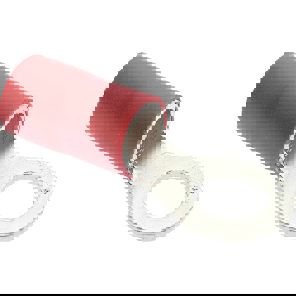 Circular Ring Terminal: Partially Insulated, 2 AWG, Crimp Connection