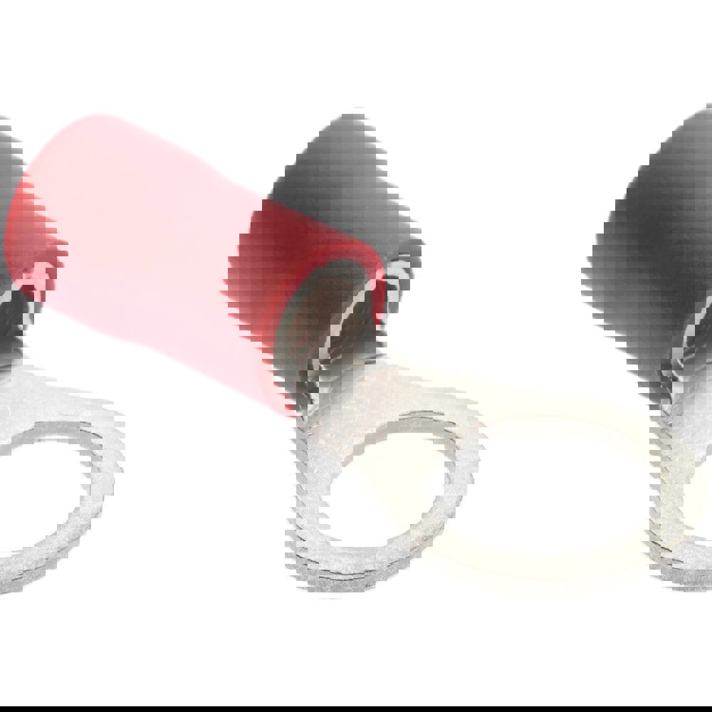 Circular Ring Terminal: Partially Insulated, 8 AWG, Crimp Connection