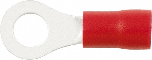 Circular Ring Terminal: Partially Insulated, 8 AWG, Crimp Connection
