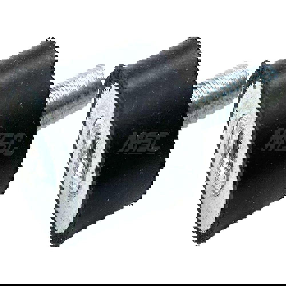 Vibration Isolators; Isolator Type: Plate/Stud; Maximum Load Capacity: 60.00; Insert Material: Zinc-Plated Steel; Isolator Material: Natural Rubber; Thread Size: 6 mm; Overall Width: 20; Overall Diameter: 20 mm; Overall Height: 15 mm; Thread Length: 18.00