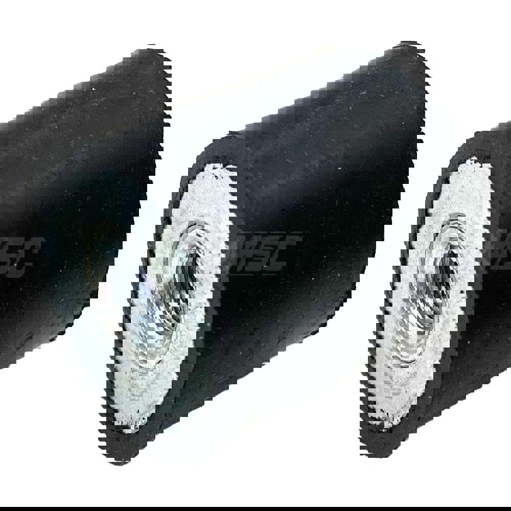 Vibration Isolators; Isolator Type: Plate/Plate; Maximum Load Capacity: 80.00; Insert Material: Zinc-Plated Steel; Isolator Material: Natural Rubber; Thread Size: 6 mm; Overall Width: 20; Overall Diameter: 20 mm; Overall Height: 20 mm; Thread Length: 0.00