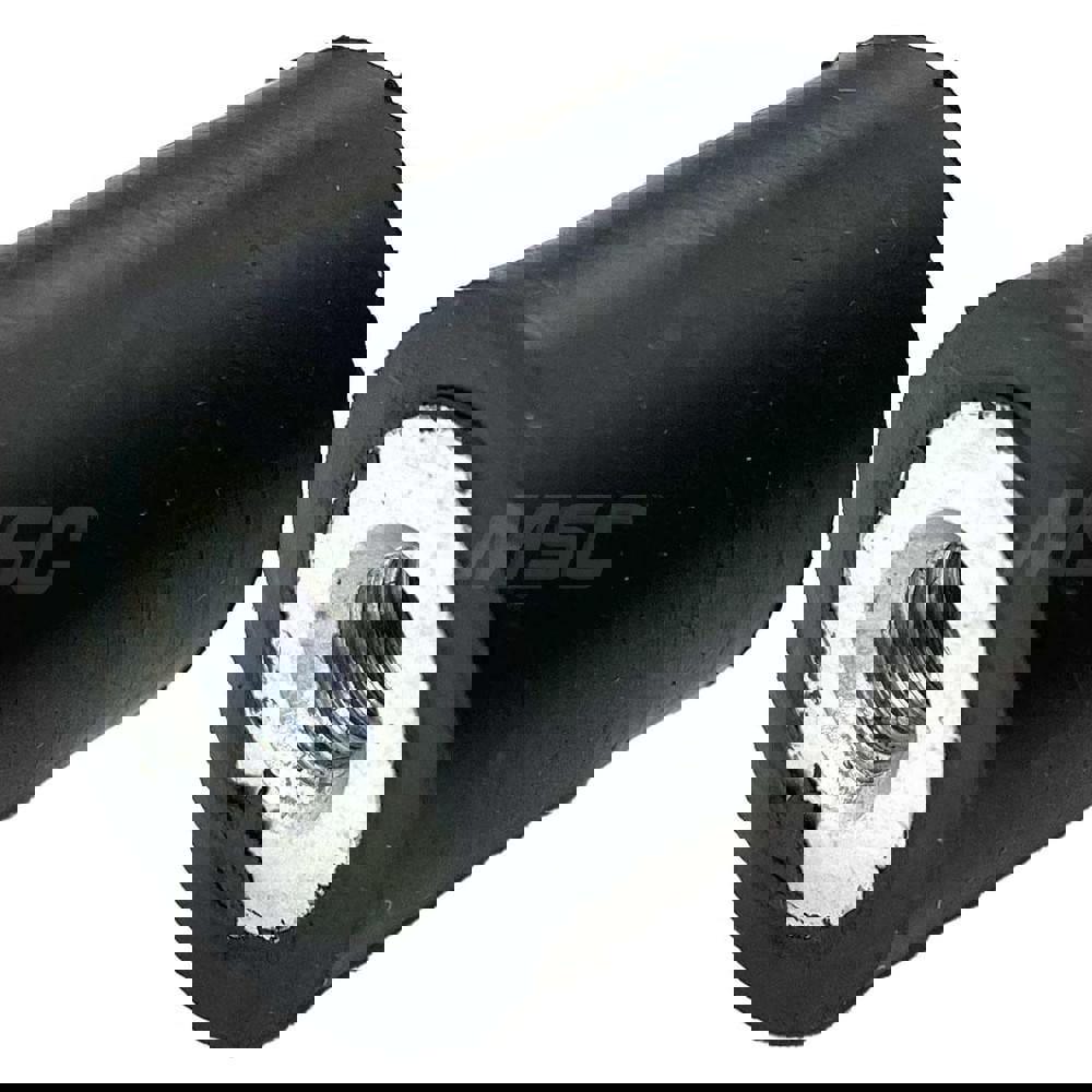 Vibration Isolators; Isolator Type: Plate/Plate; Maximum Load Capacity: 120.00; Insert Material: Zinc-Plated Steel; Isolator Material: Natural Rubber; Thread Size: 8 mm; Overall Width: 25; Overall Diameter: 25 mm; Overall Height: 25 mm; Thread Length: 0.0