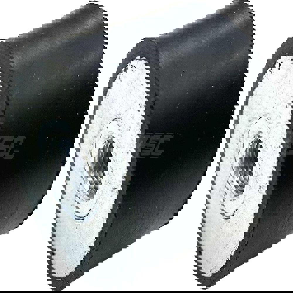 Vibration Isolators; Isolator Type: Plate/Plate; Maximum Load Capacity: 140.00; Insert Material: Zinc-Plated Steel; Isolator Material: Natural Rubber; Thread Size: 8 mm; Overall Width: 30; Overall Diameter: 30 mm; Overall Height: 20 mm; Thread Length: 0.0