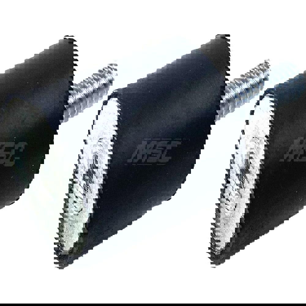 Vibration Isolators; Isolator Type: Plate/Stud; Maximum Load Capacity: 170.00; Insert Material: Zinc-Plated Steel; Isolator Material: Natural Rubber; Thread Size: 8 mm; Overall Width: 30; Overall Diameter: 30 mm; Overall Height: 30 mm; Thread Length: 23.0