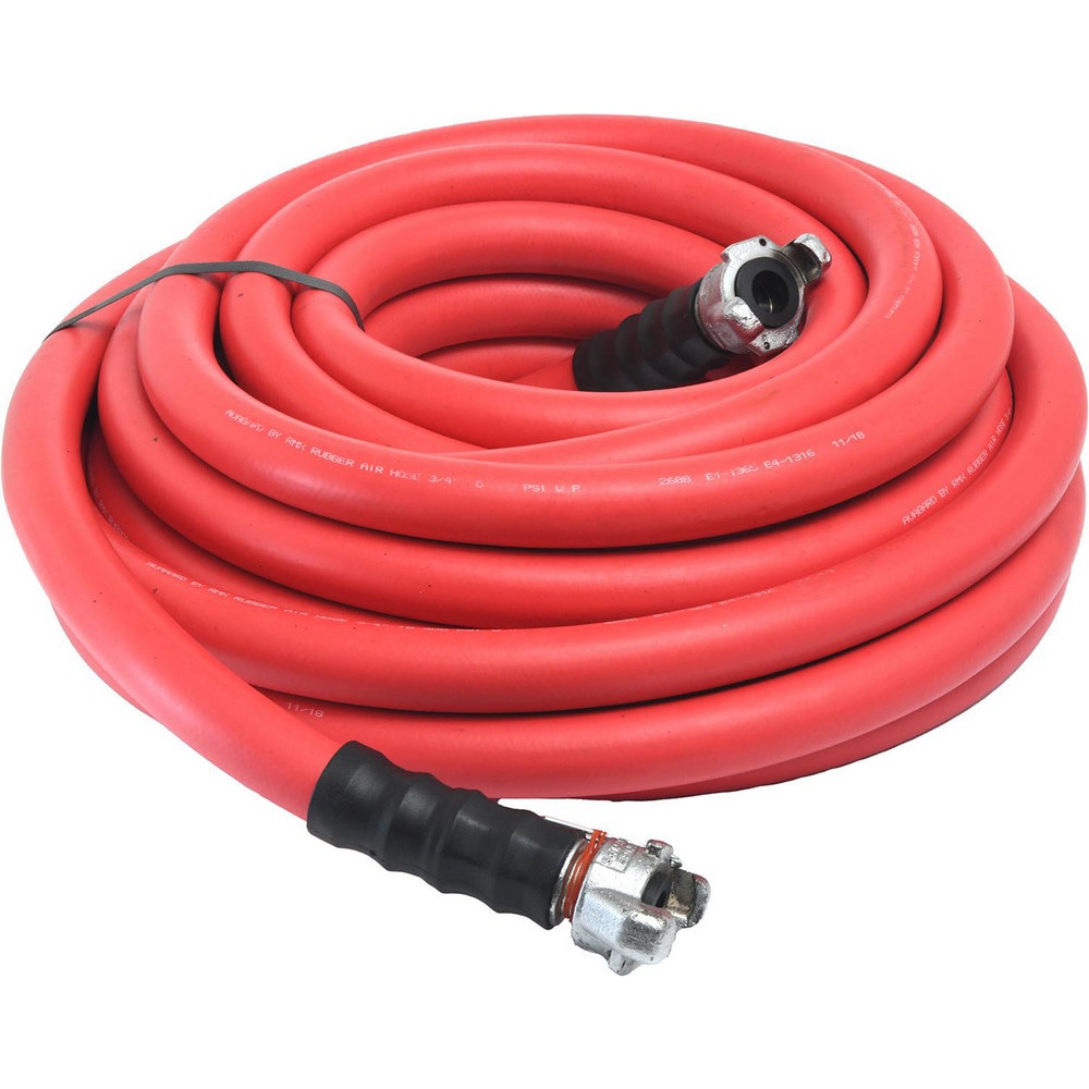 Air & Multi-Purpose Hose; Hose Type: Jackhammer Hose ; Length Ft. (Feet): 50 ; Type: Air Hose ; Color: Red ; Material: Rubber ; Inside Diameter (Inch): 3/4