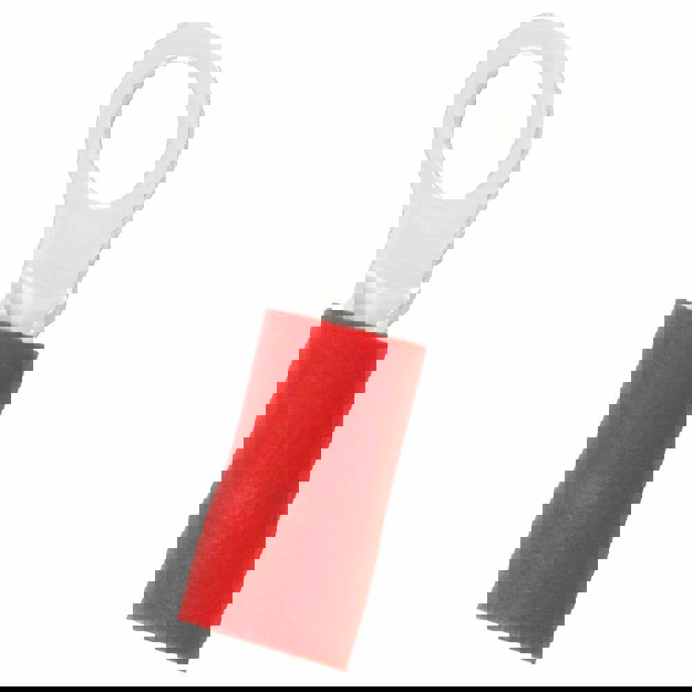 Circular Ring Terminal: Partially Insulated, 22 to 16 AWG, Crimp Connection