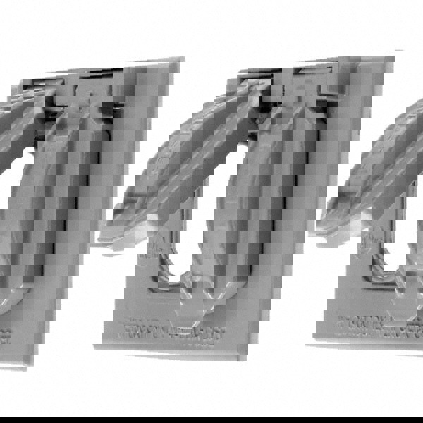 Weatherproof Box Covers; Electrical Box Shape: Rectangle; Number Of Outlets: 1; Resistance Features: Weather-Resistant; Housing Material: Zinc; Overall Length: 4.5700 in; Recommended Environment: Wet Location; Overall Width: 2.8200 in; Housing Color: Gray