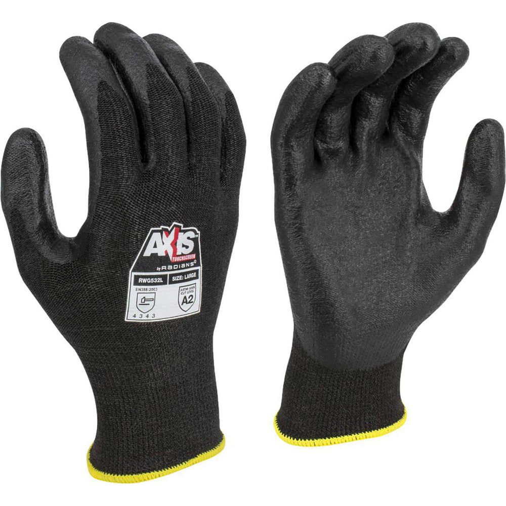 Cut-Resistant Gloves: Size L, ANSI Cut A2, HPPE