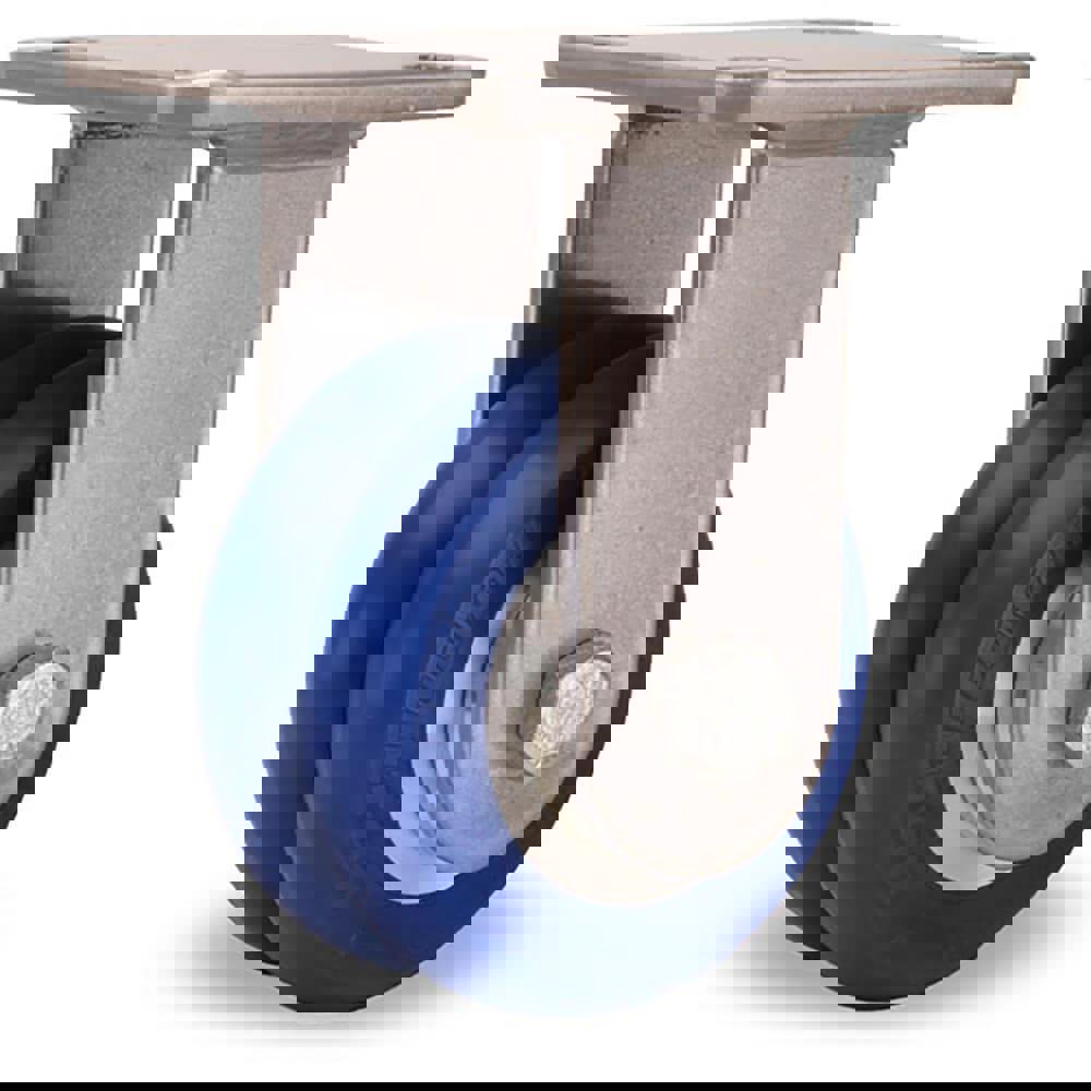 Rigid Top Plate Caster: Polyurethane on Aluminum, 4