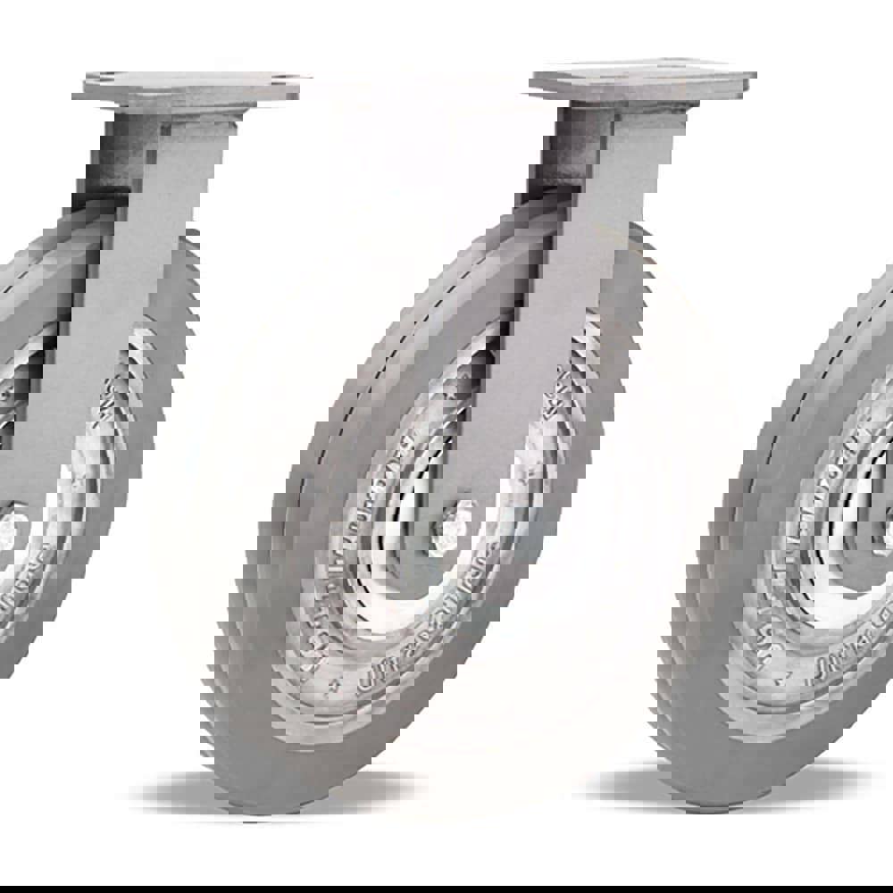 Rigid Top Plate Caster: Polyurethane on Aluminum, 8