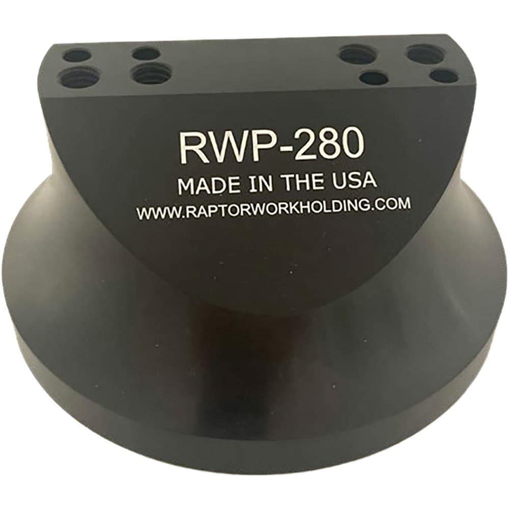 Vise Accessories; Accessory Type: Zero-Point Riser ; Product Compatibility: Raptor Fixtures ; Material: Aluminum ; Product Width/Diameter (Decimal Inch): 5.2500 ; Product Height (Inch): 2.5000 ; Includes: One Raptor Riser