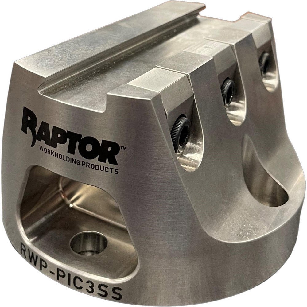 Vise Accessories; Accessory Type: Picatinny Rail Fixture ; Product Compatibility: Raptor Adapters & Risers ; Material: Stainless Steel ; Product Width/Diameter (Decimal Inch): 4.9700 ; Product Height (Inch): 3.0000 ; Includes: One Picatinny Rail Fixture