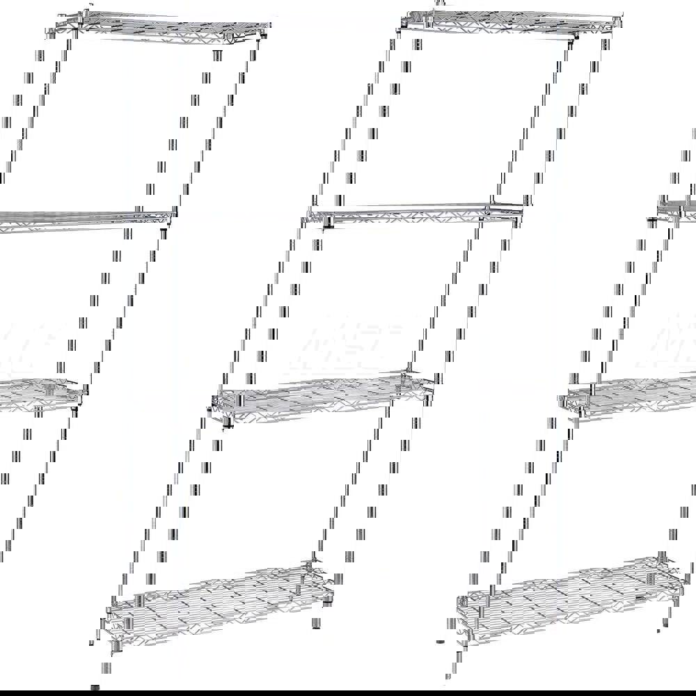 Wire Shelving: 4 Shelves