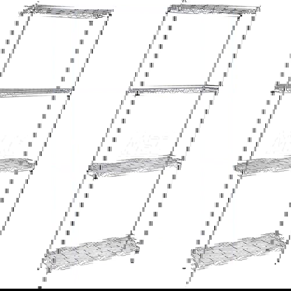 Wire Shelving: 300 lb Shelf Capacity, 4 Shelves