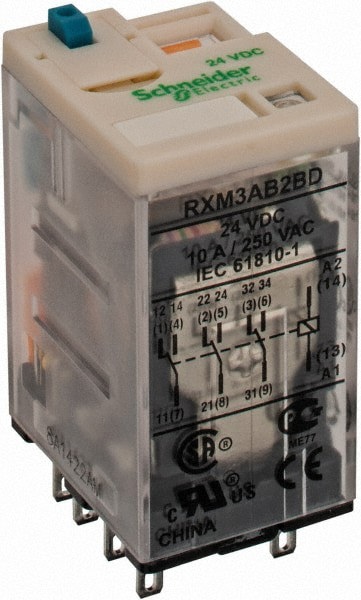 11 Pins, Ice Cube Electromechanical Plug-in General Purpose Relay