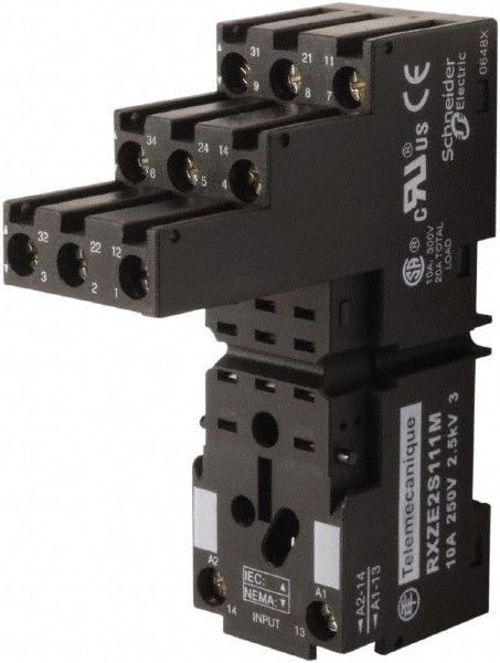 14 Pins, 250 Volt, 5 and 10 Amp, 4PDT, Ice Cube Relay Socket
