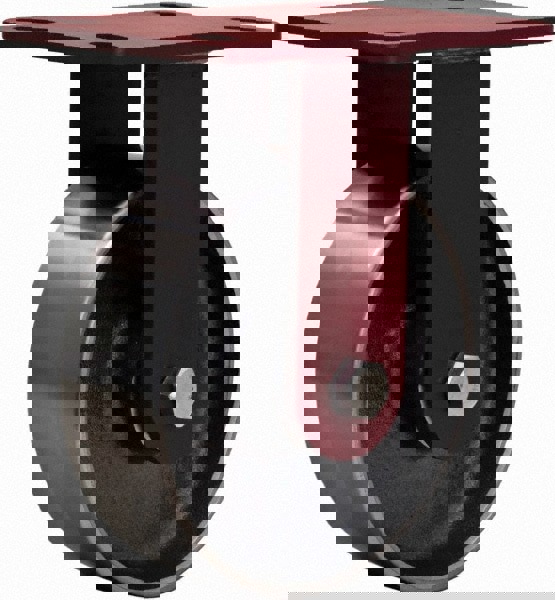 Rigid Top Plate Caster: Steel, 6