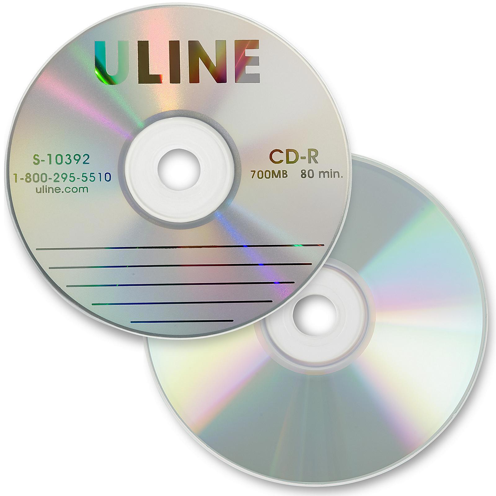 Uline CD-R Disks - Silver Lacquer. Sold