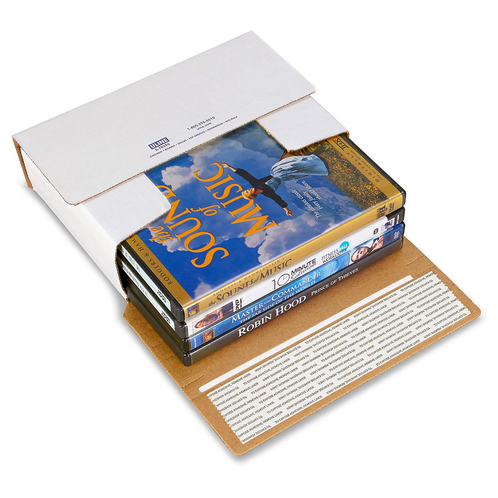 Self-Seal 1-4 DVD Case Mailers. Sold in