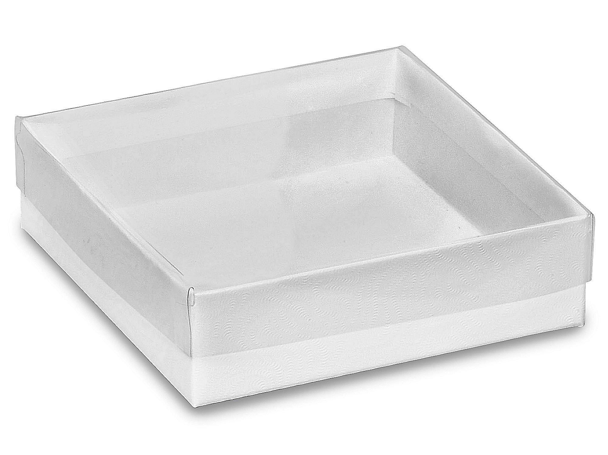 Clear Lid Boxes with White Base - 3 1 2