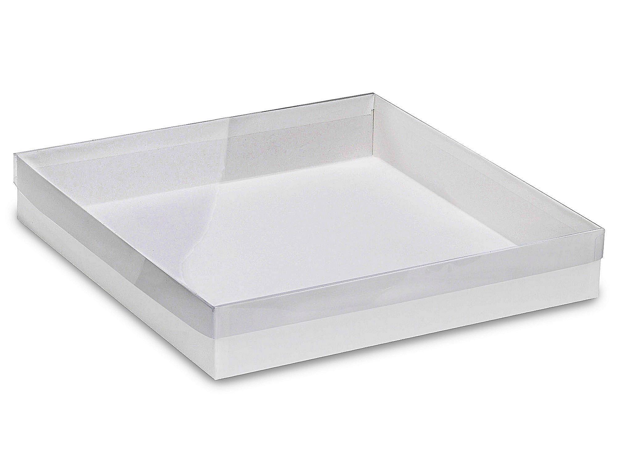 Clear Lid Boxes with White Base - 12 x 1