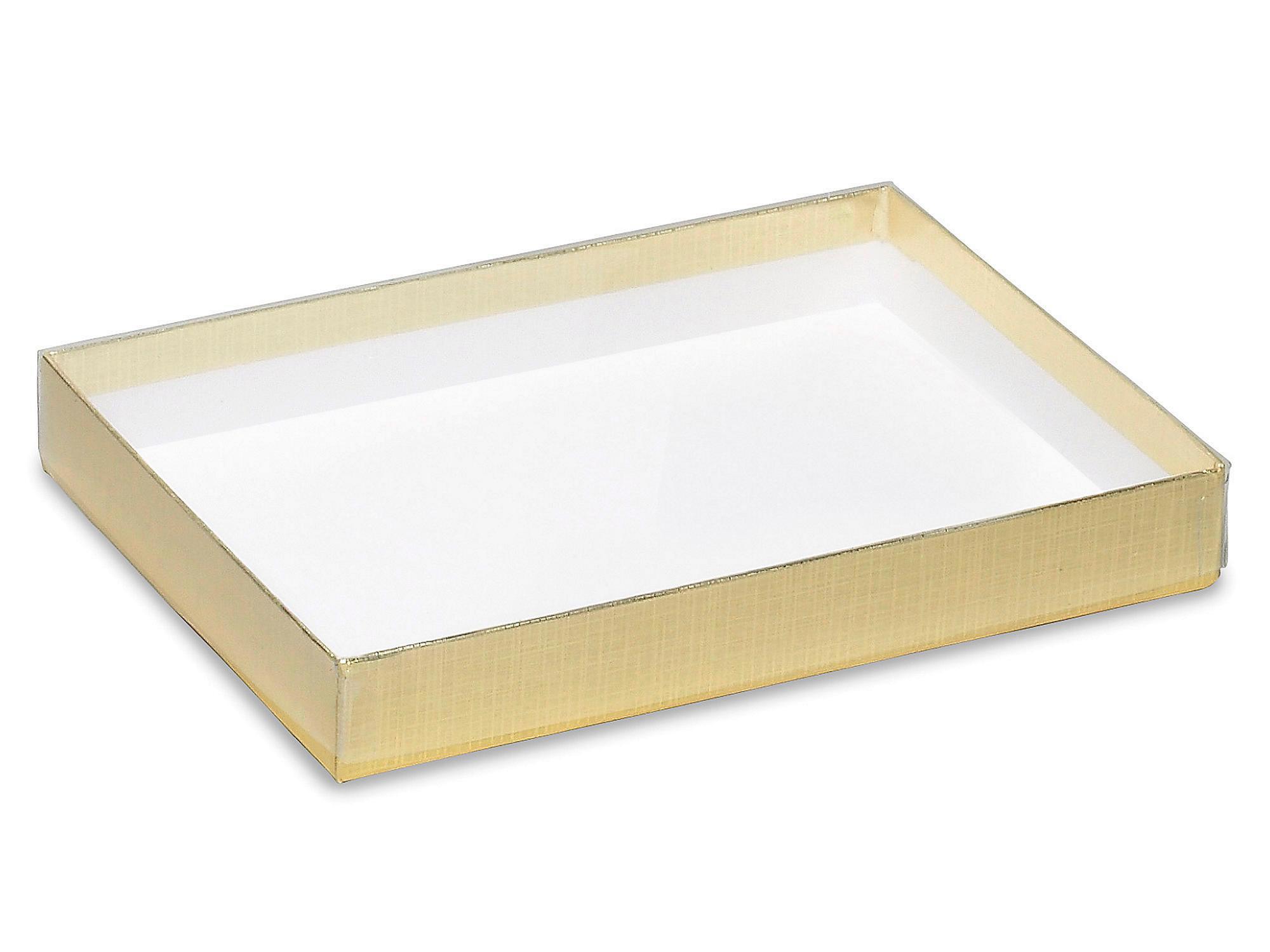 Clear Lid Boxes with Gold Base - 7 3 8 x