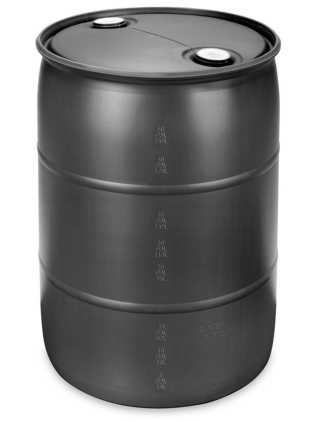 Plastic Drum - 55 Gallon, Closed Top, Bl