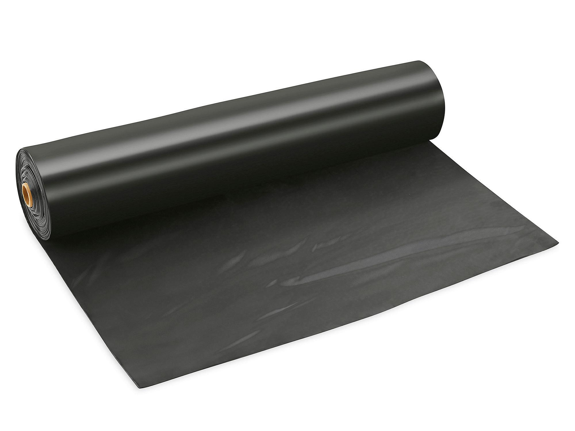 Black Poly Sheeting - 4 Mil, 20' x 100'.
