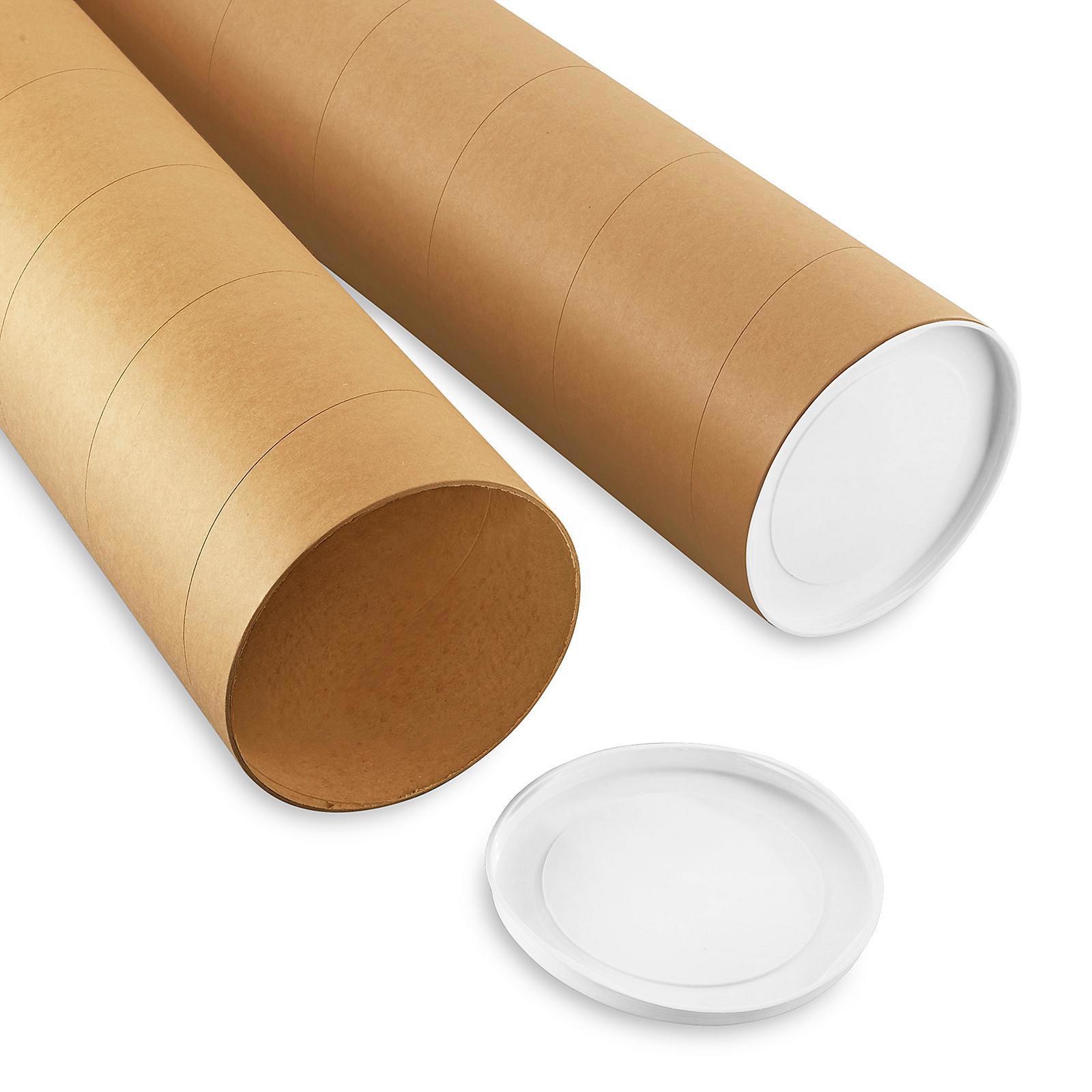 Jumbo Kraft Mailing Tubes with End Caps