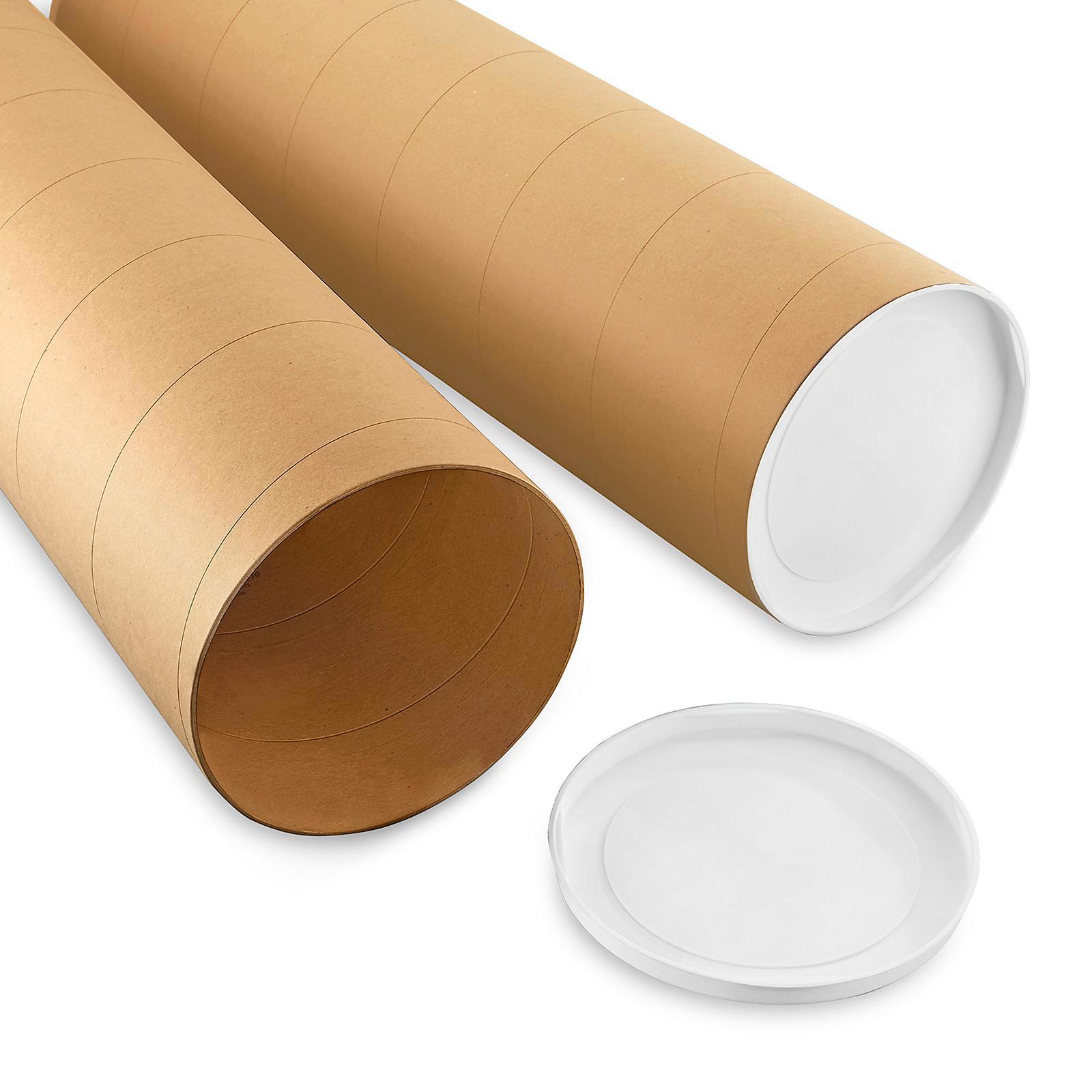 Jumbo Kraft Mailing Tubes with End Caps