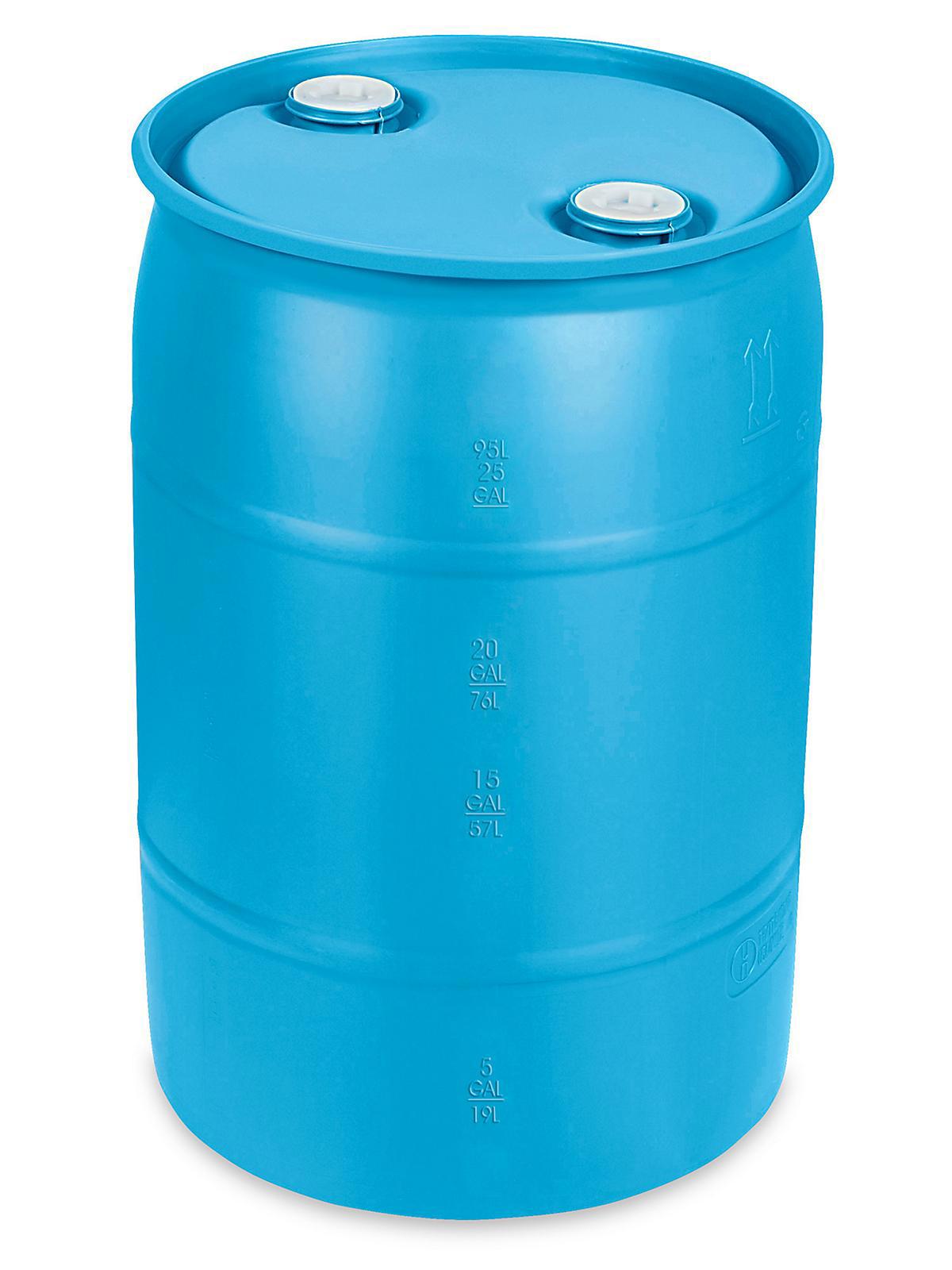 Plastic Drum - 30 Gallon, Closed Top, Bl