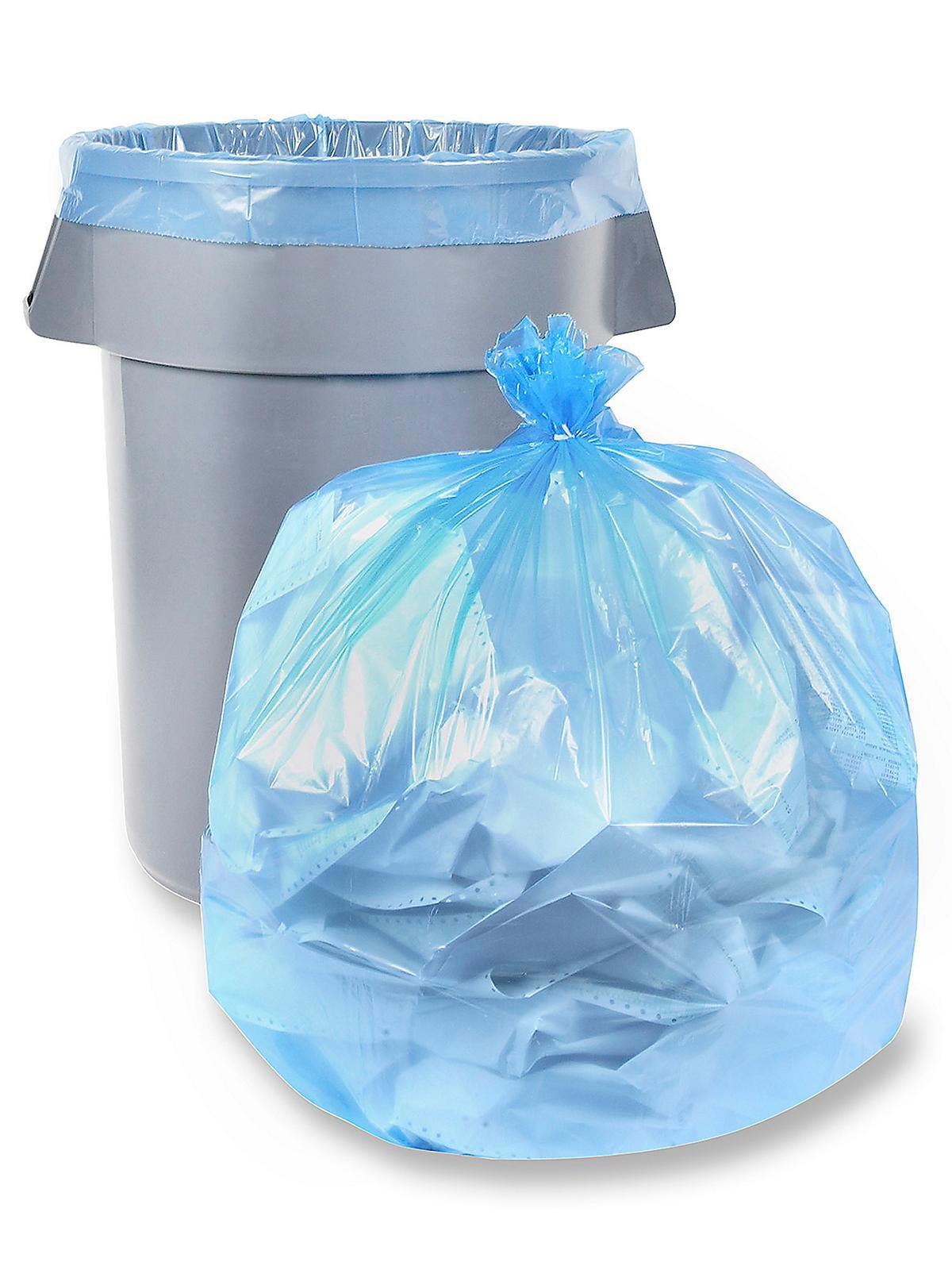 Blue Recycling Trash Liner - 55 Gallon.