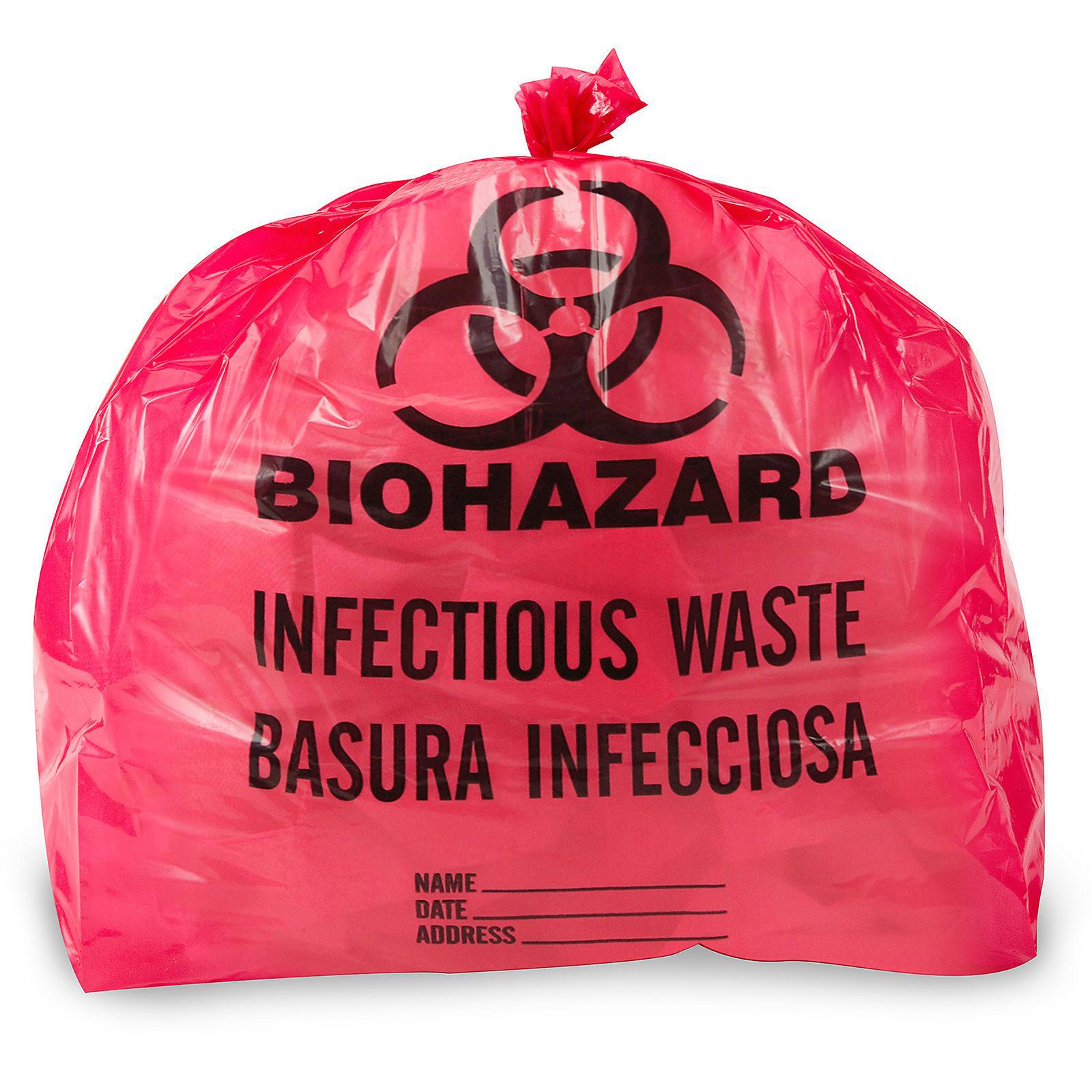 Biohazard Trash Liner - 7-10 Gallon, 1.2