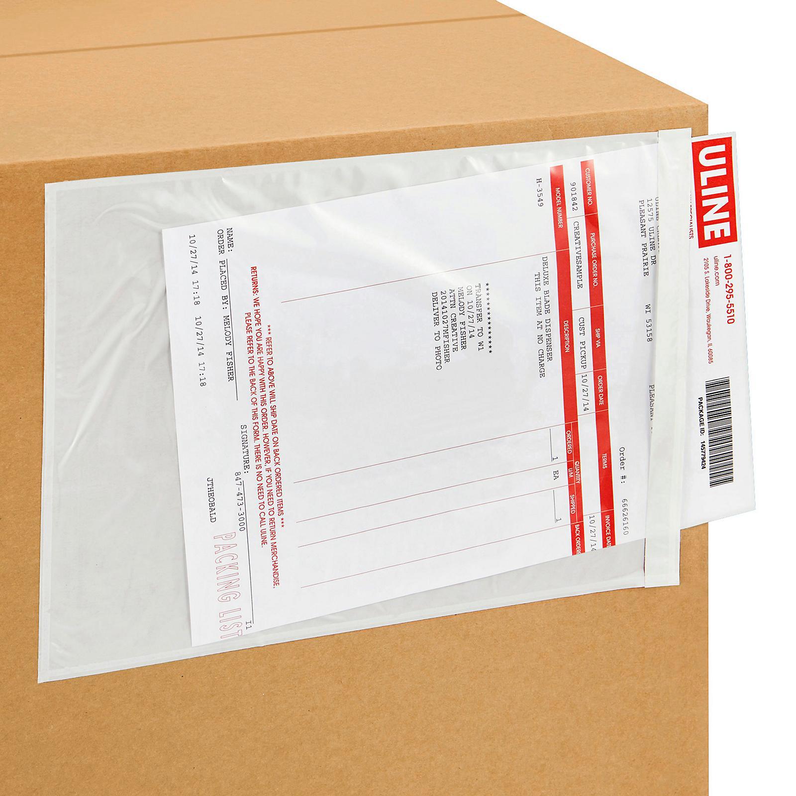 Super Stick Packing List Envelopes - Cl