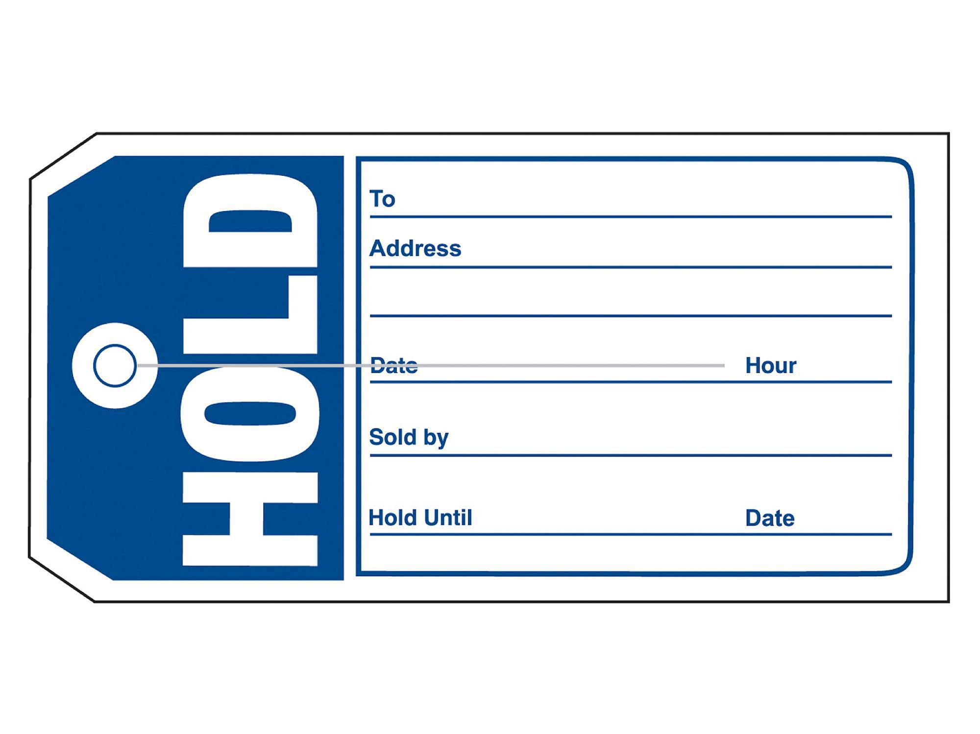 Hold Tags - #5, 4 3 4 x 2 3 8