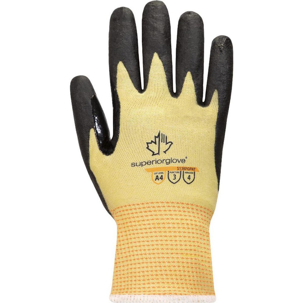 Cut, Puncture & Abrasion-Resistant Gloves: Superior Glove Works S13KFGFNT, Size X-Large, ANSI Cut A4, ANSI Puncture 3, Foam Nitrile, ParaActiv