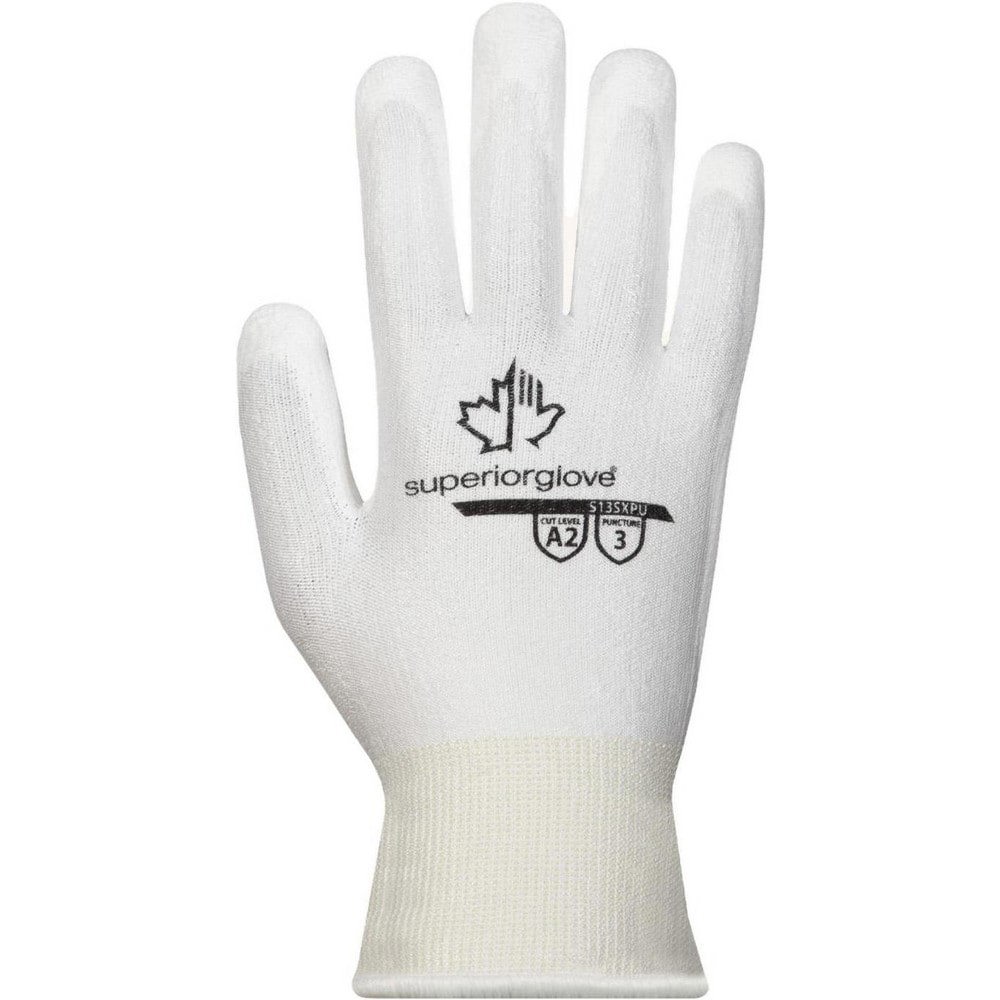 Cut & Puncture-Resistant Gloves: Superior Glove Works S13SXPU, Size Small, ANSI Cut A2, ANSI Puncture 3, Polyurethane, Dyneema